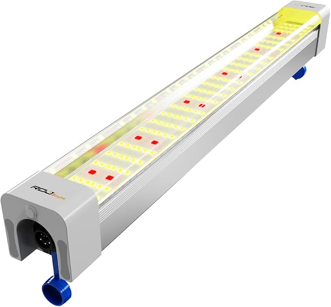 RDJ Bouns Under Canopy Grow Light for Grow Tent, 60W Full Spectrum with 660nm & IR, 0-10V Dimming Grow Light Bars, High Wa...
