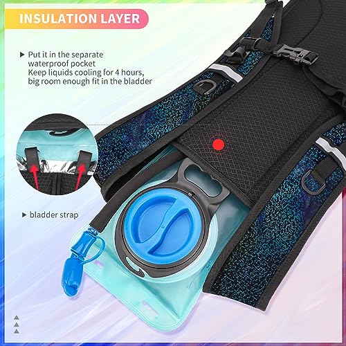 Hydration Backpack, Water Backpack with 2L Hydration Bladder, Rave Backpack Hydration Pack, Festival Essential for Raves, ...