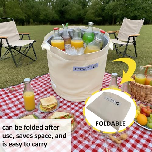 GETTOONE All-in-One Party Cooler Bag with Folding Design and Insulated Compartments -GETTOONE Ideal for Tailgating and Out...