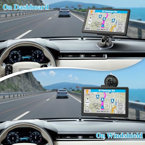 7 Inch GPS Navigator for Car, GPS Navigation System for Truck Commercial Drivers with 2025 US/CA/MX Offline Map Free Updat...