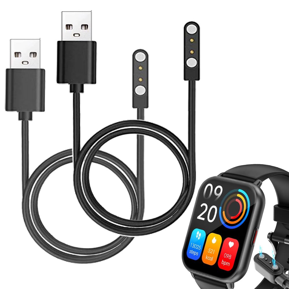 Smaate Smart Watch Cables Compatible With Ruimen H1 1.85 Inches Smartwatch, 2 Pcs