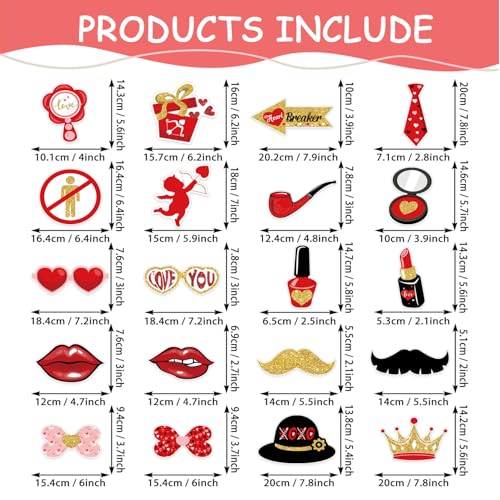 31pcs Galentines Day Decorations Party Photo Booth Props with Frame,Happy Galentines Day Party Decorations Galentines Back...