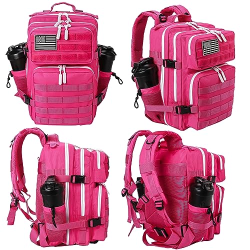 LHI Tactical Military Backpack for Men and Women 25L/35L Army Assault Pack Bag Small Rucksack with Bottle Holder