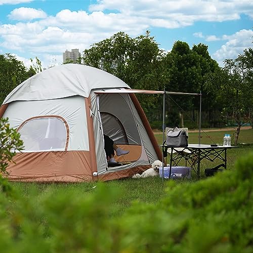Umbalir Upgrade Inflatable Camping Tent with Pump, Easy Setup 4 Season Glamping Tent, 2-4 Persons Waterproof Windproof Out...