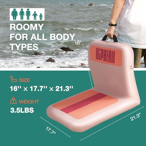 Niphean Inflatable Kayak Seat with Back Support, Ergonomic Paddle Board Seat for Comfortable Backrest, Sturdy Kayak Access...