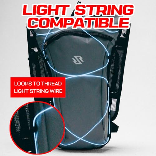 RAVERUNNER® Clear Hydration Pack – Festival-Approved Hydration Backpack Clear with 2L Bladder – Lightweight Clear Water Ba...