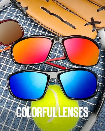 Polarized Sunglasses Men Sports Mens Sunglasses Outdoors for Cycling Driving 3 Pack