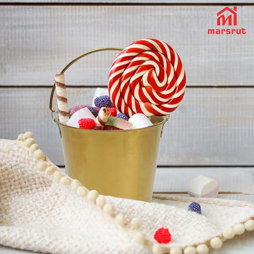 Gold Champagne Bucket for Ice Drink Bottle Beer Drinks Cooling Chilling Beverage Wine, Container Tub Chiller Buckets with ...