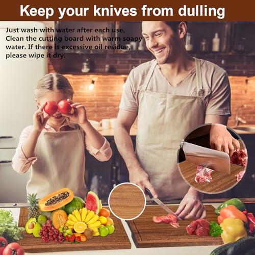 Wooden Cutting Boards For Kitchen Real Solid Sapele Wood Chopping Board One Piece Thick Hard No Glue Non Toxic With Juice ...