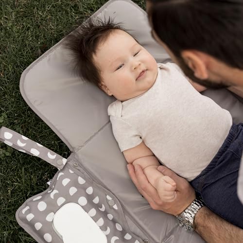Tiny Twinkle Portable Diaper Changing Pad | Waterproof, Wipeable & Compact Baby Changing Pad for Travel | Smart Wipes Pock...