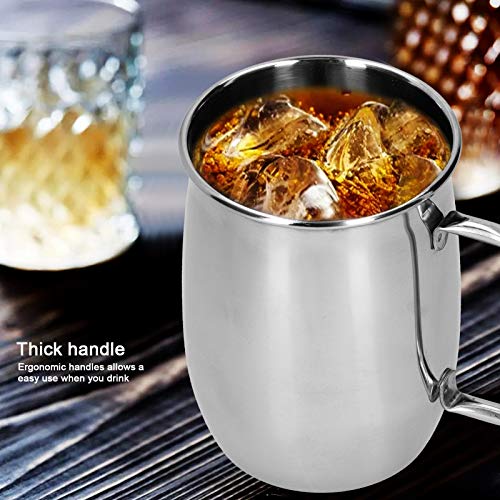 Yosoo 1000ml Stainless Steel Wine Bar Beer Mug,Water Cup with Handle, Portable Coffee Cup Drinkware,Large Capacity Beer Ba...