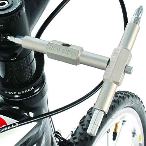 Mountain Bike Tool Kit ? Includes Set of Replaceable Fix It Sticks and Bracket, Two Tire Levers, 8 Bits and Chain Breaker in a Small Black Carry Case with Room for Other Essentials by Fix It Sticks