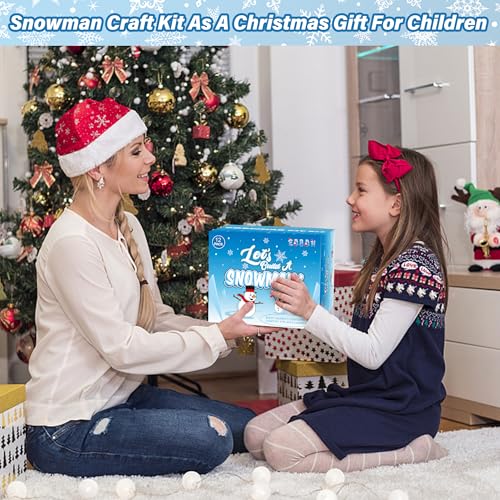 12 Pack Christmas Craft, DIY Snowman Kit for Kids, Build a Snowman Kit Indoor Decorations, Creative Kids Air Dry Modeling ...