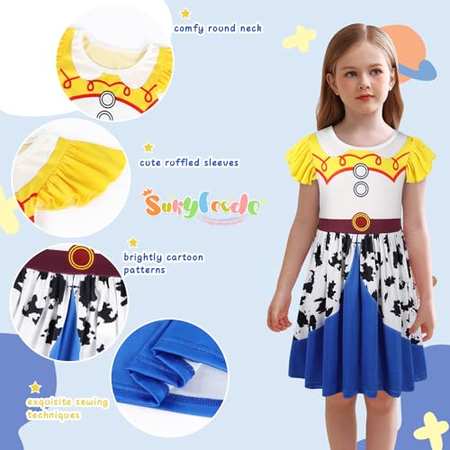 Sukyfecde Cowgirl Costume Girls Toddler Princess Dress up Birthday Outfits Halloween Role Play Clothes