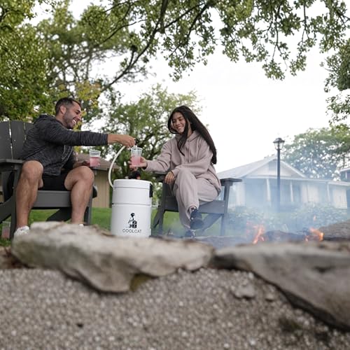 CoolCat 2-Gallon Electric Cooler Beverage Dispenser | Battery-Powered & Rechargeable Insulated Drink Dispenser with 24-Hou...