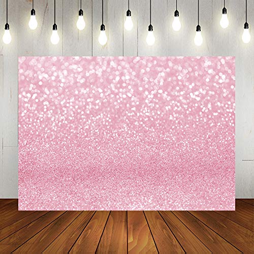 LofarisPink Bokeh Photography Backdrop with Simulated Shinny Spots, Sparkle-Like Abstract Halos Background for Newborn Bab...