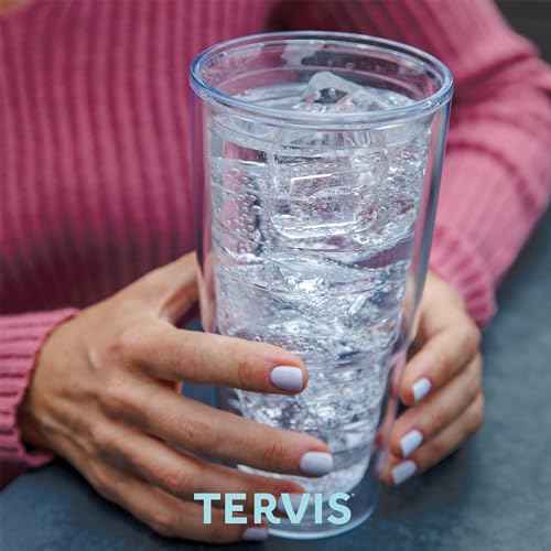 Tervis Hope Peace Gratitude Made in USA Double Walled Insulated Tumbler Travel Cup Keeps Drinks Cold & Hot, 24oz, Clear