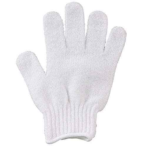 ForPro Professional Collection Premium Exfoliating Gloves for Cosmetic Application and Product Removal, One Size Fits Most, White, 6 Pairs