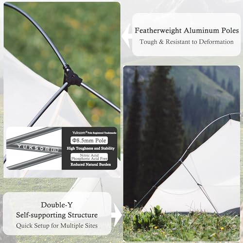 Naturehike 1-2 People Cloud up UL Tent, Rainproof PU1500mm & Windproof Upgrade Ultralight Tents,2.3lbs/2.68lbs, for Cycle ...