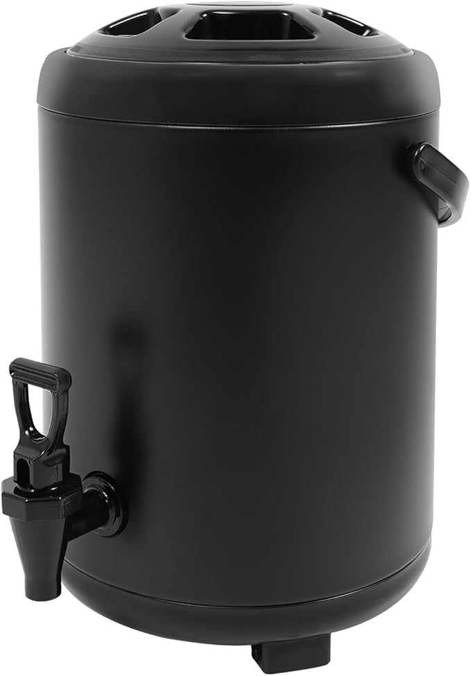 Stainless Steel Beverage Dispenser, Hot Cold Drink Container with Spigot Commercial Coffee Dispenser Insulated Beverage Co...
