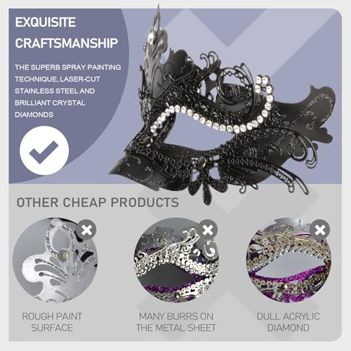 Hoshin Masquerade Mask, Mardi Gras Deecorations Venetian Masks for Womens