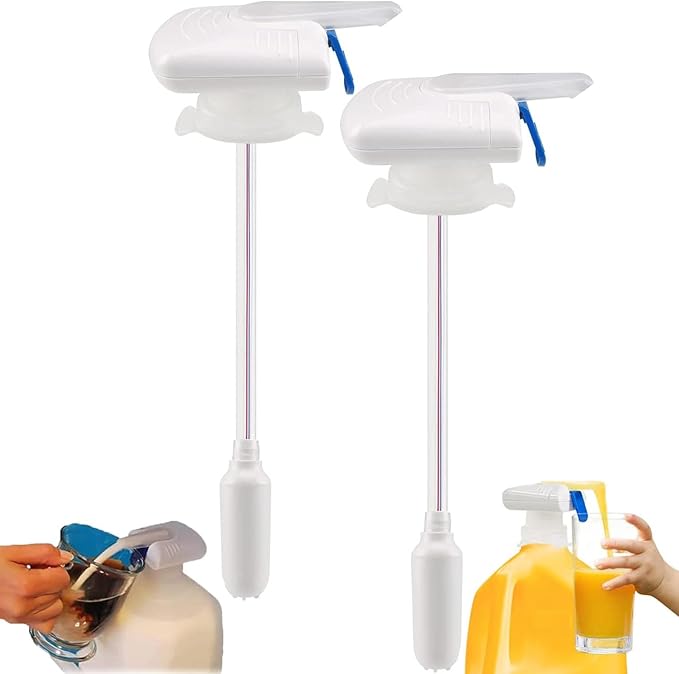 2 Pack Automatic Drink Dispenser,Milk Dispenser,Electric Tap,One-Handed Operation,Can Prevent Milk and Beer From Overflowi...