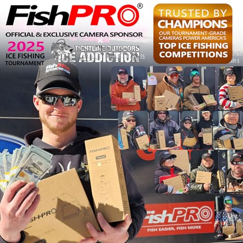 [FishPRO® 2026 Upgrade] The PRO in Underwater Fishing Camera - 4.3'' w/DVR -32GB, 1000TVL (Easy Use for Any Age) Ice Fishi...