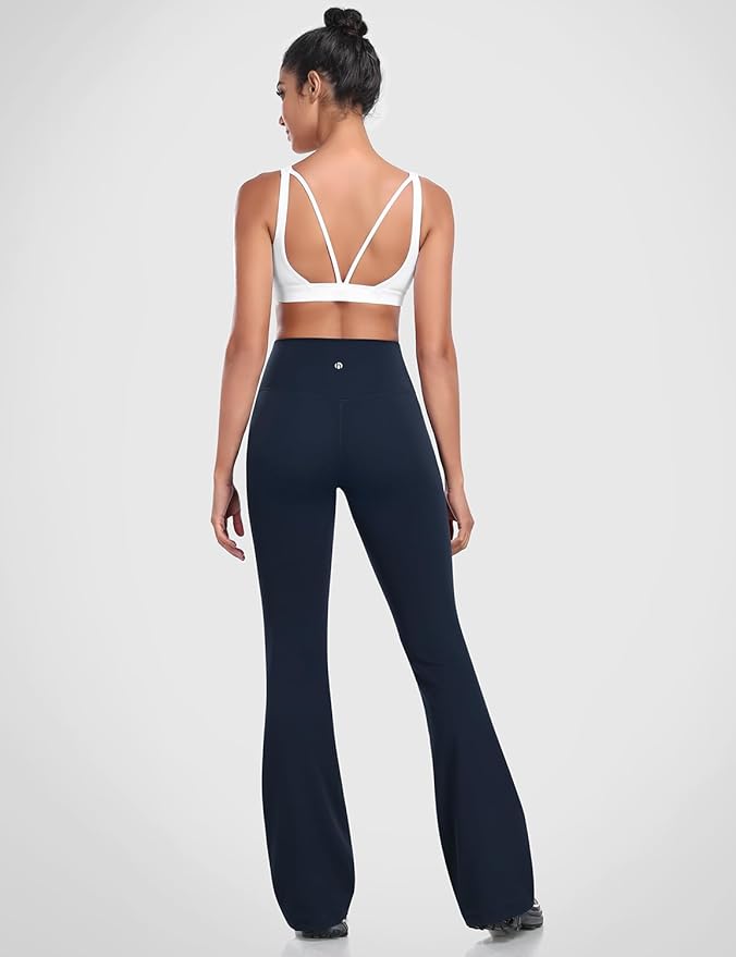 HeyNuts Harmony Flare Leggings 29"/30.5"/32.5"/34.5", High Waisted Tummy Control Wide Leg Bootcut Yoga Pants Lounge Soft