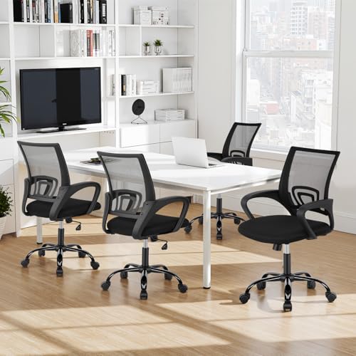 BestOffice Office Chair Ergonomic Cheap Desk Chair Mesh Computer Chair Lumbar Support Modern Executive Adjustable Stool Ro...