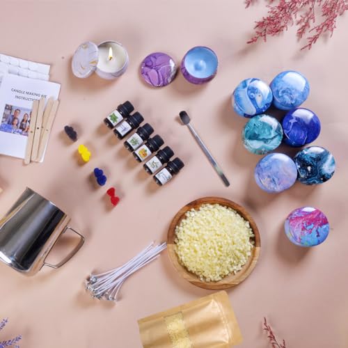 SUPERSUN Candles Making Kit for Adult - Christmas DIY Gift for Beginner, Includes Beeswax, Essential Oils, Dyes, and More ...
