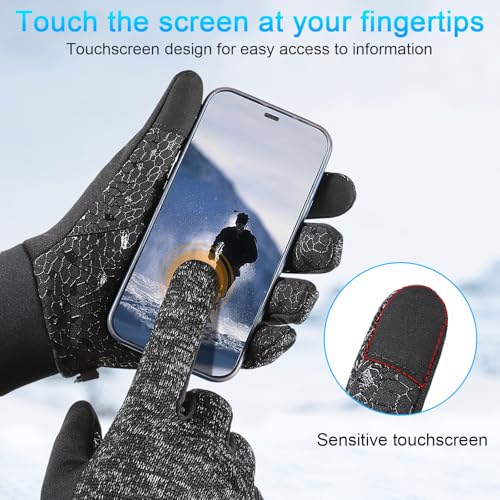 Warm Gloves for Men Women Outdoor Sports Driving Motorcycle Cycling Running Skiing Touchscreen Thermal Gloves 1 Pcs
