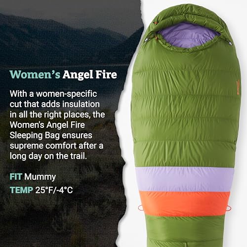 MARMOT Women's Angel Fire 25° Sleeping Bag, 650 Fill Down for Camping & Backpacking