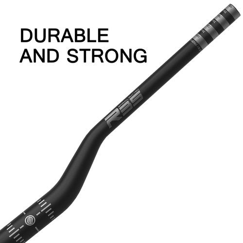 FIFTY-FIFTY Aluminium Alloy Mountain Bike Riser Handlebar, 35mm Diameter, 800mm Wide MTB Bars (38mm Rise, Black)