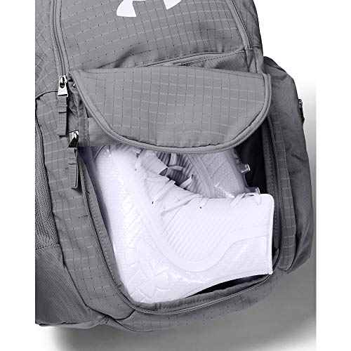 Under Armour Men's Lacrosse Backpack, Steel (035)/White, One Size Fits All