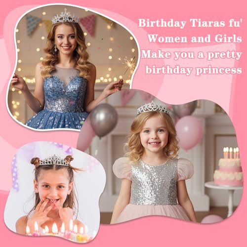 Yuanan 16 PCS Tiaras and Crowns for Women, Tiaras Bulk Princess Crowns Sparkly Rhinestone Tiara Set Tiara Headband for Wom...
