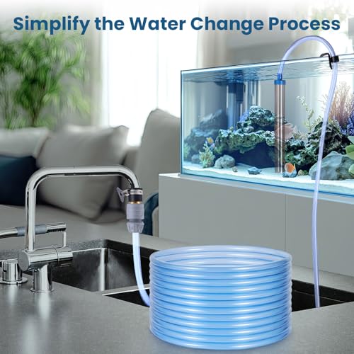 DXOVEEN Fish Tank Vacuum Gravel Cleaner Gravel Vacuum for Aquarium，Siphon Aquarium Water Changer for Fish Tank with Four F...