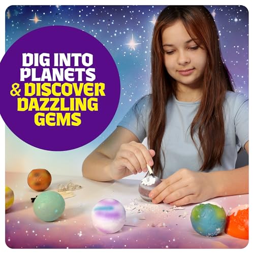 Dan&Darci Galaxy Gem Dig Kit for Kids - Gemstones Digging Science Kits for Kid Age 6-7, 6-8, 8-10 - Gifts for 6 7 8 9 10 1...