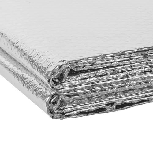 MYFAMIREA Double Reflective Insulation Roll 23.6IN x 10FT Bubble Aluminum Foil Sheet Thermal Insulation for Summer Heat, 3...