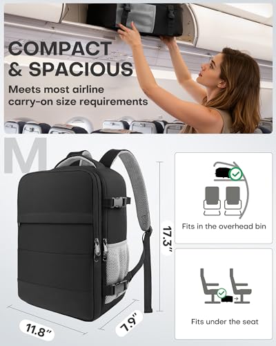 HOTOR Travel Backpack - Flight Approved Travel Bag for Men and Women, Carry on Luggage for 15.6" Laptop and Travel Essenti...