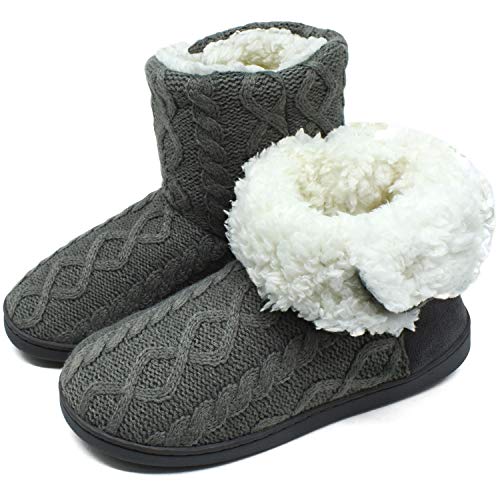 ONCAI Women's Slippers Comfort Knit Boots Winter Warm Outdoor Indoor Shoes
