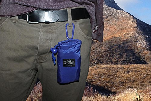 Outer Trails Pocket Picnic Blanket Mat - Waterproof, Puncture Resistant, Compact, Ultra Lightweight, Compact & Soft - Picn...