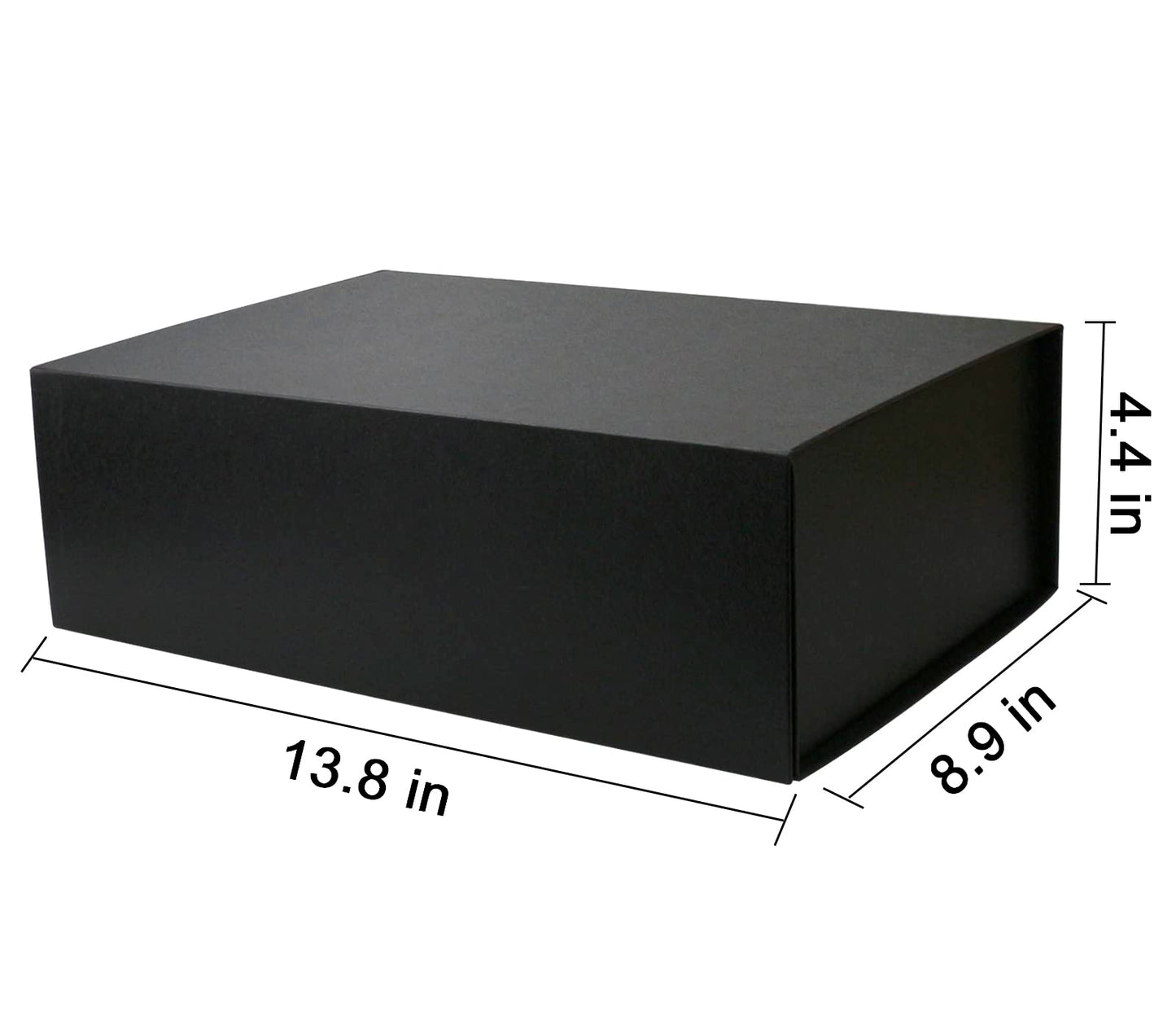 YINUOYOUJIA 5 Pack Large Black Gift Box with Lid,14"x9"x4.5" Magnetic Gift Boxes with Ribbon,Cards and Envelopes for Presents,Great for Wedding,Birthdays,Crafting,Gift Packaging.