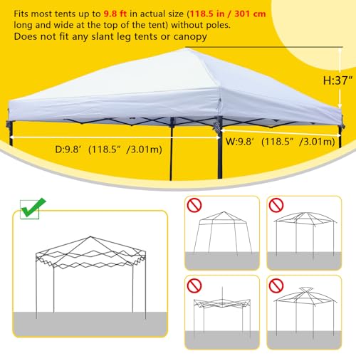 D&ONEHOS 10x10 Canopy Replacement Top, Waterproof Sunshade Canopy Tent Top Roof Cover for Outdoor Garden Patio Pavilion Su...