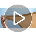 GORILLA GRIP Heavy Duty Sun Shade, UV Protection Fade Tear and Rust Resistant Rectangle Sunshade Canopy, Curved Edges Bloc...
