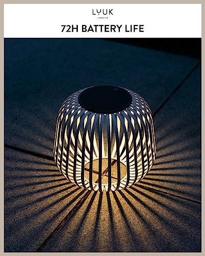 LUUK LIFESTYLE Solar-Powered Outdoor LED lamp for Balcony, Lighting for Indoors and Outdoors, dimmable Touch Switch, Fast ...