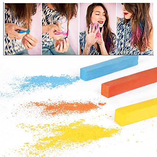 24 Colors Hair Chalk for Birthday, Cosplay, and Masquerade - Washable, Easy Application, Christmas Gifts for Girls and Teens