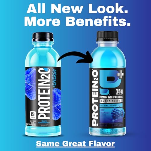 Protein2o 15g Whey Protein Isolate Hydration Drink Plus Energy & Focus, 350mg of Electrolytes, Vitamins B5 & B6, Sugar Fre...