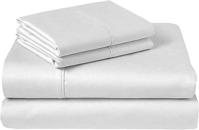 RV Camper King Sheet Set (72x80) - 100% Egyptian Cotton, Soft & Cooling, 16" Deep Pocket Fitted Sheet, Luxury Hotel Qualit...