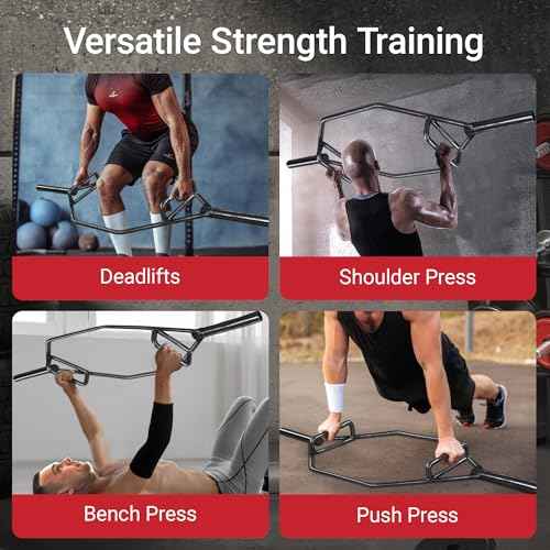 Fitvids Olympic 2-Inch Hex Weight Lifting Trap Bar with Long and Rotating Sleeves, 500-Pound Capacity, Open ?or Close Design, Alloy Steel, ?B?lack