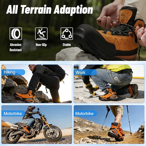 Louteck Men's Hiking Boots – Durable and Comfortable Men's Climbing Boots